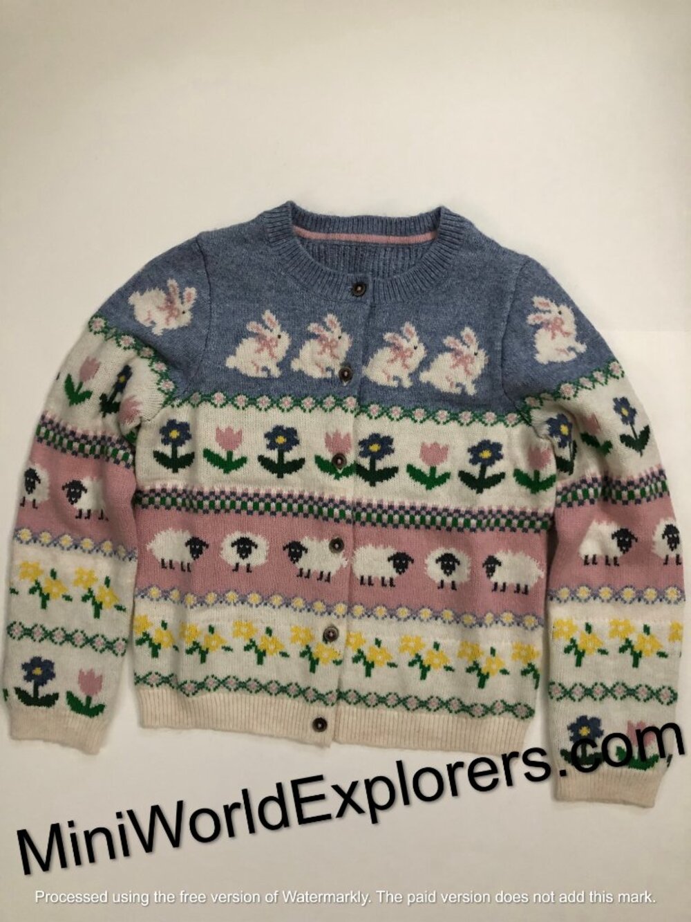 NWOT Mini Boden Edie Fair Isle Cardigan - Picture 7 of 9